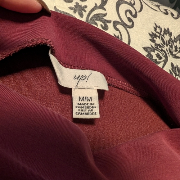 Up! Butter Turtleneck Top- Burgundy- VERY Soft!! - Picture 2 of 4